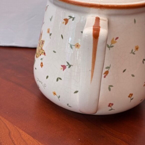 Vintage Davir Floral Crackle Glaze Teapot Retro Ceramic Cottageware Kitchen - Picture 5 of 12